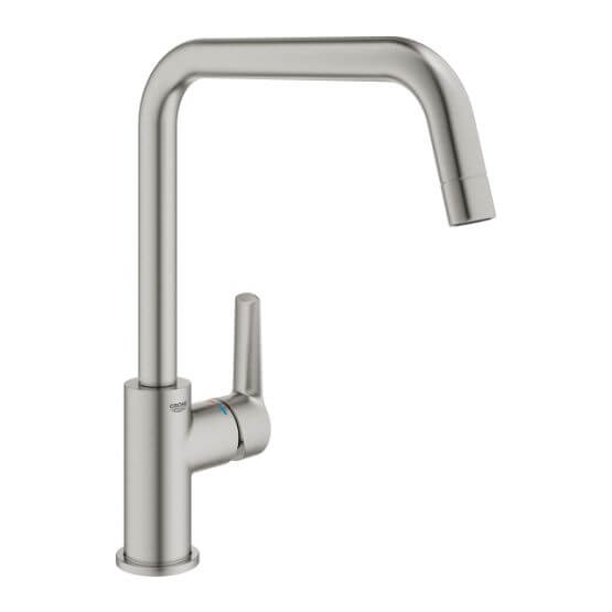 Jednouchwytowa Bateria Zlewozmywakowa DN 15 Start FastFixation U-spout Stal Nierdzewna 30470DC0 Grohe