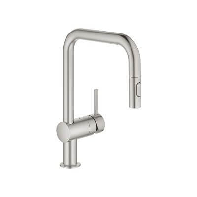 Jednouchwytowa Bateria Zlewozmywakowa Minta Stal Nierdzewna 32322DC2 Grohe