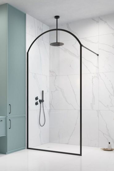 Kabina Prysznicowa Walk-In Volta II Czarny Lewy 10201016-54-56L Radaway