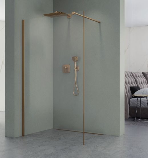 Kabina Prysznicowa Walk-In Como 2.0 100cm Brush Gold Atrium