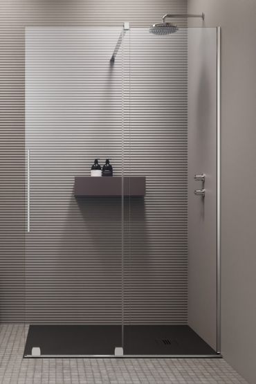Kabina Prysznicowa Walk-In 100 Prawy Furo Chrom 10106538-01-01R+10110494-01-01 Radaway