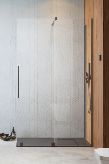 Kabina Prysznicowa Walk-In 140 Prawy Furo Gunmetal 10106738-92-01R+10110694-01-01 Radaway