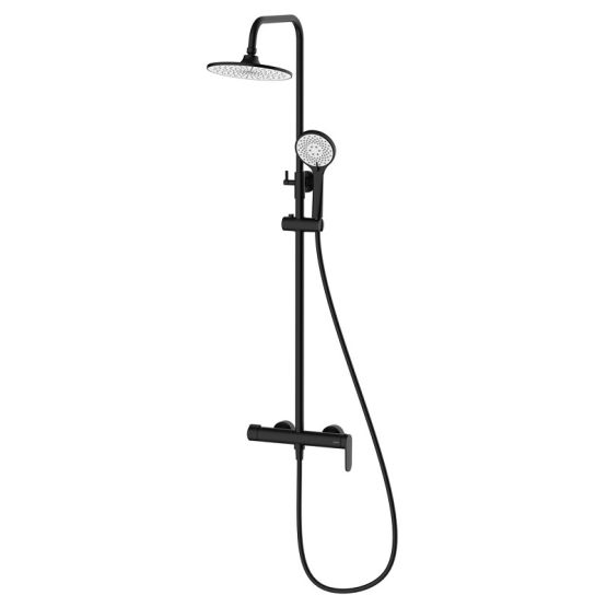 Kolumna Prysznicowa Dwufunkcyjna Z Deszczownicą Lunepo Czarny ADLU621321 Avapax