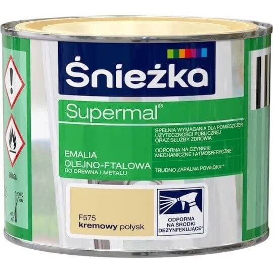 Emalia Olejno-Ftalowa Supermal Kremowy 0,2L Połysk Śnieżka