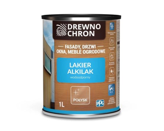 Lakier Wodoodporny Alkilak Połysk 1L Drewnochron