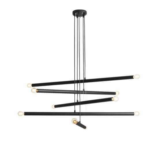 Lampa Wisząca Tubo 10 Black 1072M1 Aldex