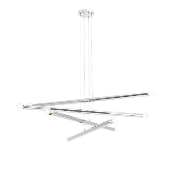Lampa Wisząca Tubo 8 Chrome 1072P4 Aldex