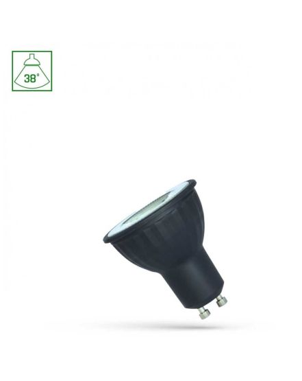 Żarówka LED GU10 4W Barwa Ciepła 3000K 260lm 38st obudowa czarna Spectrum