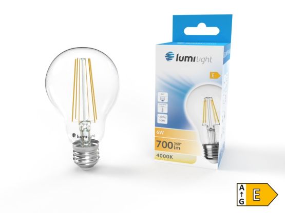 Żarówka LED FLM A60 E27 6W Neutralna LL6525 Lumilight