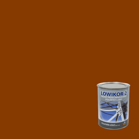 Farba Poliwinylowa Lowikor-2 Czerwona Tlenkowa 10L Polifarb Łódź