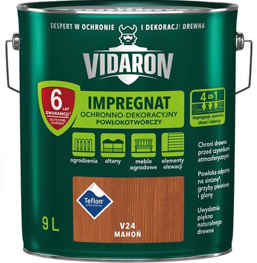 Impregnat Powłokotwórczy Vidaron 9L Mahoń V24 Vidaron