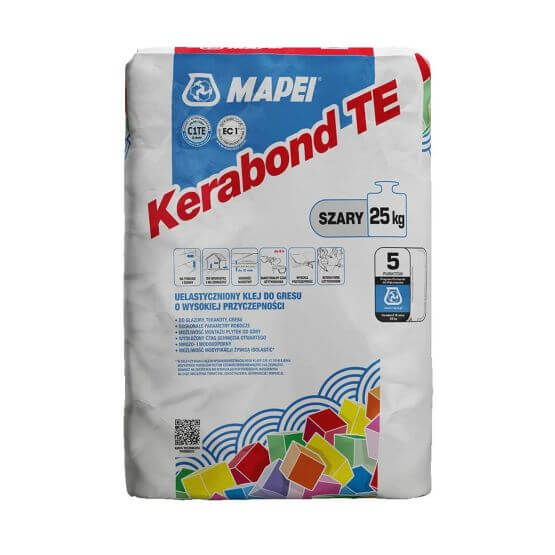 Klej Uelastyczniony Kerabond TE 25 kg Szary Mapei