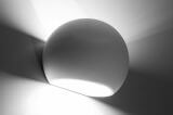 Kinkiet Ceramiczny Globe Biały SL.0032 Sollux
