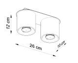 Plafon Orbis 2 Szary SL.0055 Sollux