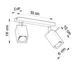 Plafon Merida 2 Czarny SL.0100 Sollux