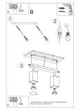 Plafon Merida 2 Czarny SL.0100 Sollux