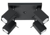 Plafon Merida 4 Czarny SL.0102 Sollux