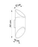 Kinkiet Penne 30 Czarny SL.0114 Sollux