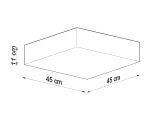 Plafon Horus 45 Czarny SL.0139 Sollux