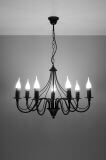 Żyrandol Minerwa 7 Czarny SL.0219 Sollux