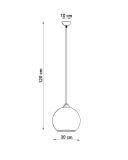Lampa Wisząca Ball Biała SL.0256 Sollux