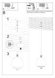 Lampa Wisząca Ball Biała SL.0256 Sollux