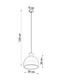 Lampa Wisząca Szary Damaso SL.0281 Sollux