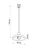 Lampa Wisząca Afra Szary SL.0282 Sollux