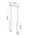 Lampa Wisząca Lagos 2 Biały SL.0324 Sollux