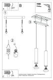 Lampa Wisząca Lagos 2 Czarny SL.0328 Sollux