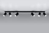 Plafon Ring 6L Czarny SL.0334 Sollux
