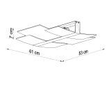 Plafon Celia Chrom/Biały SL.0351 Sollux