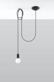 Lampa Wisząca Edison 1 Long Czarny SL.0369 Sollux