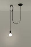 Lampa Wisząca Edison 1 Long Czarny SL.0369 Sollux