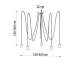 Żyrandol Edison 5 Czarny SL.0371 Sollux