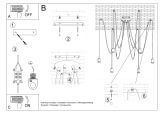 Żyrandol Edison 5 Czarny SL.0371 Sollux