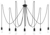 Żyrandol Edison 7 Czarny SL.0372 Sollux
