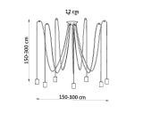 Żyrandol Edison 7 Czarny SL.0372 Sollux