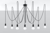 Żyrandol Edison 7 Czarny SL.0372 Sollux