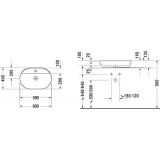 Umywalka Luv 60x40 cm Nablatowa Owalna Biała 0380600000 Duravit