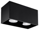 Plafon Quad Maxi Czarny SL.0381 Sollux
