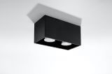 Plafon Quad Maxi Czarny SL.0381 Sollux