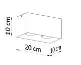 Plafon Quad Maxi Antracyt Ral 7016 SL.0382 Sollux