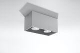 Plafon Quad Maxi Antracyt Ral 7016 SL.0382 Sollux
