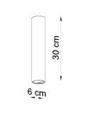 Plafon Lagos 30 Czarny SL.0436 Sollux