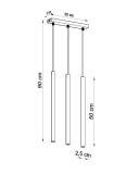 Lampa Wisząca Pastelo 3 Biały SL.0466 Sollux