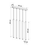Lampa Wisząca Pastelo 5 Biały SL.0468 Sollux