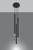 Lampa Wisząca Pastelo 3P Czarny SL.0471 Sollux