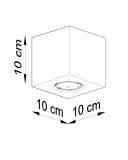 Plafon Quad Beton SL.0489 Sollux