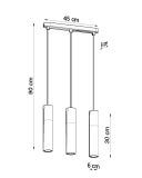 Lampa Wisząca Pablo 3 Czarna SL.0634 Sollux